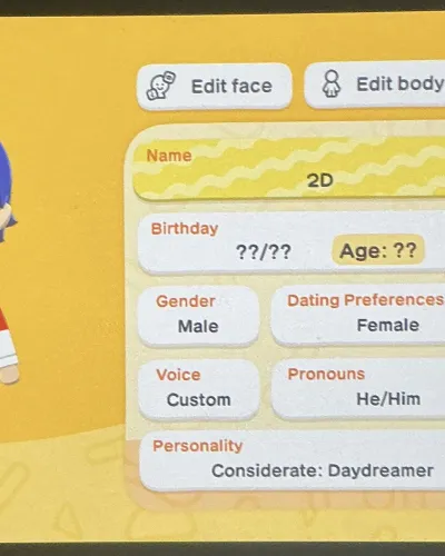 Mii-Porträt von 2D