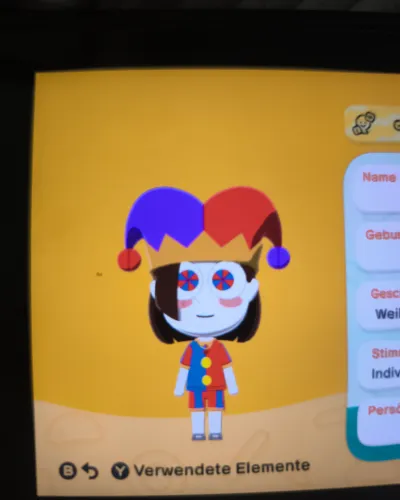 Mii portrait of Pomni TADC
