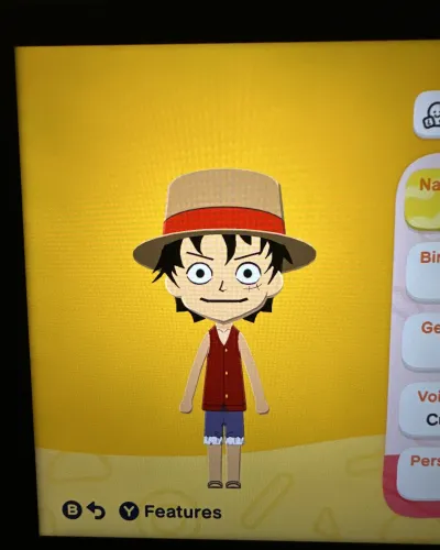 Mii-Porträt von Luffy (One Piece)