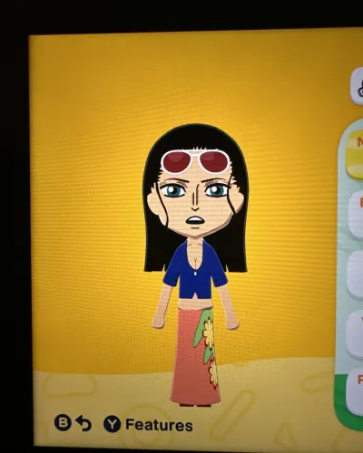 Mii-Porträt von Nico Robin (one piece)