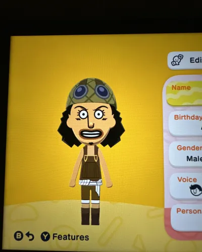 Mii-Porträt von Usopp (one piece)
