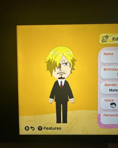 Mii-Porträt von Sanji (one piece)