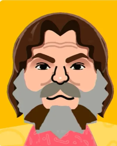 Mii-Porträt von Jack Black (v2)