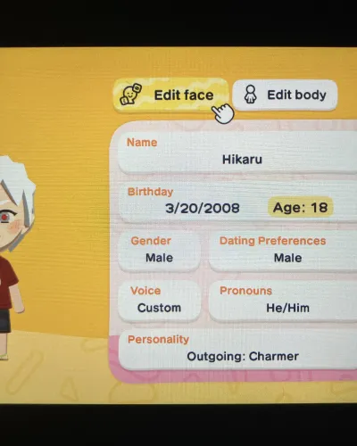 Mii-Porträt von Hikaru Indou