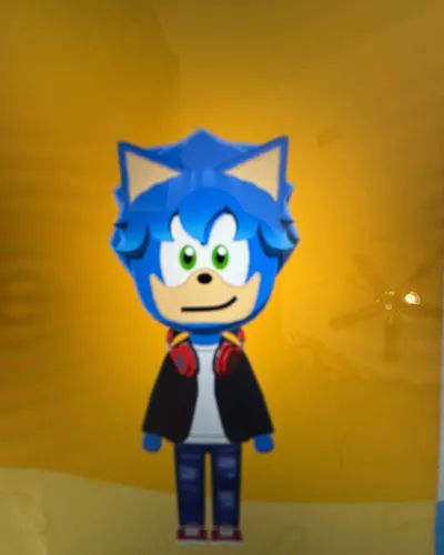 Mii portrait of Sonic the Hedgehog