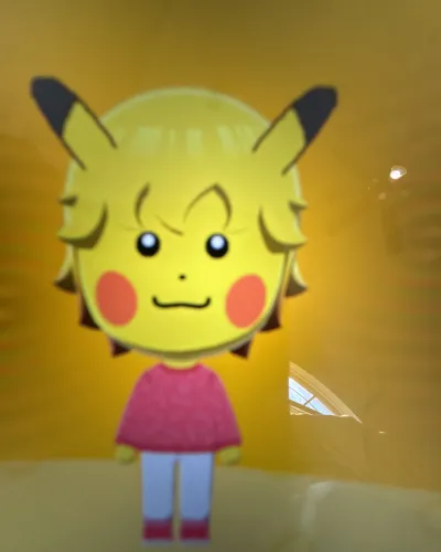 Mii portrait of Pikachu