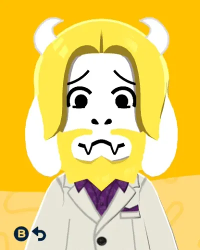 Mii portrait of Asgore