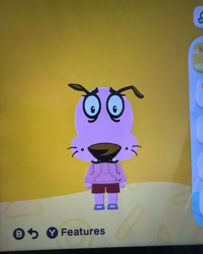 Mii portrait of Courage the Cowardly Dog