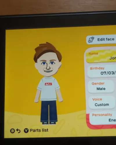 Mii-Porträt von Jordan Pickford