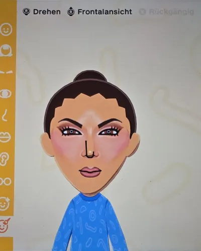 Mii portrait of Kim Kardashian