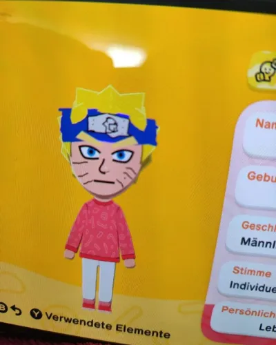 Mii-Porträt von Naruto