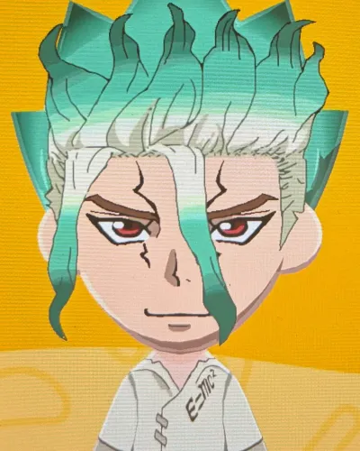 Mii portrait of Senku Ishigami