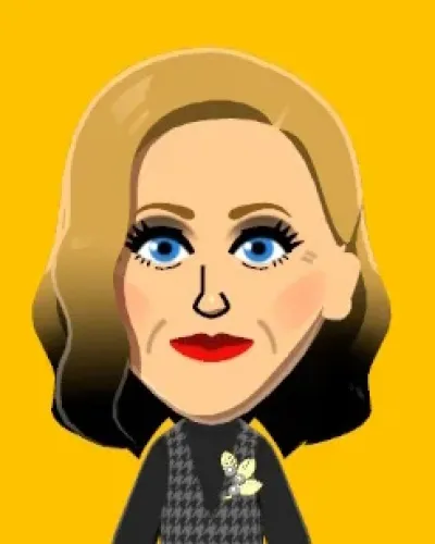 Mii-Porträt von Moira Rose