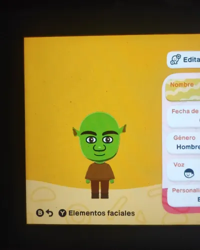 Mii portrait of Sreck JN/ hijo de Fiona y Shrek