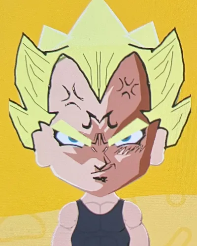 Mii-Porträt von Majin Vegeta
