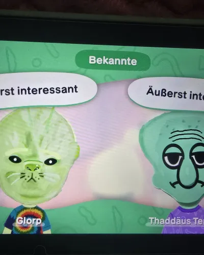 Mii-Porträt von Squidward - Spongebob