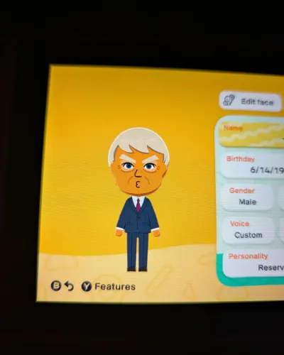 Mii-Porträt von The orange man himself 🍊🙃