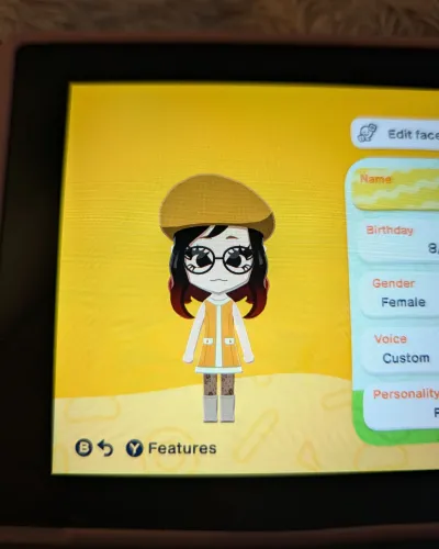 Mii-Porträt von OC Amy
