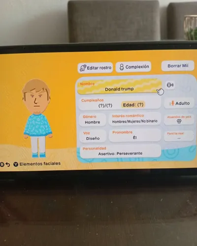 Mii-Porträt von Donald Trump
