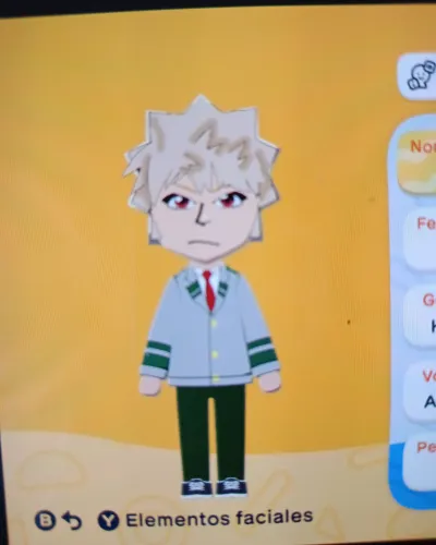 Mii-Porträt von Katsuki Bakugou