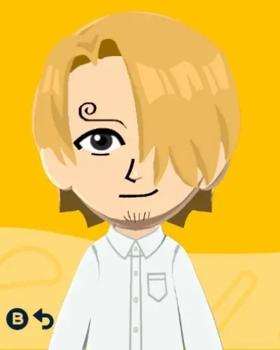 Mii portrait of Sanji Vinsmoke