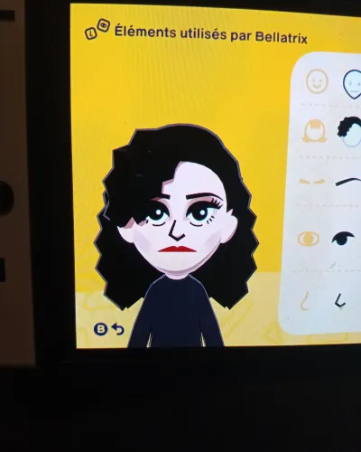 Mii-Porträt von Bellatrix Lestrange