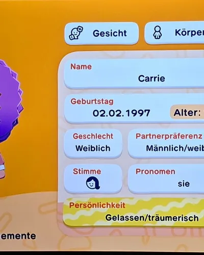 Mii-Porträt von Carrie
