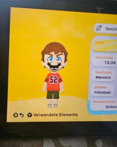 Mii-Porträt von Super Mario
