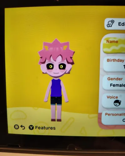 Mii-Porträt von Mina Ashido