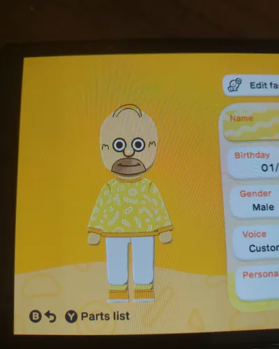 Mii-Porträt von Homer Simpson (requested)