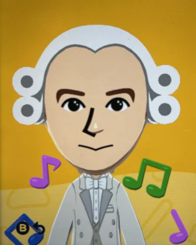 Mii portrait of Wolfgang Mozart