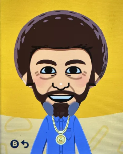 Mii portrait of Bob Ross