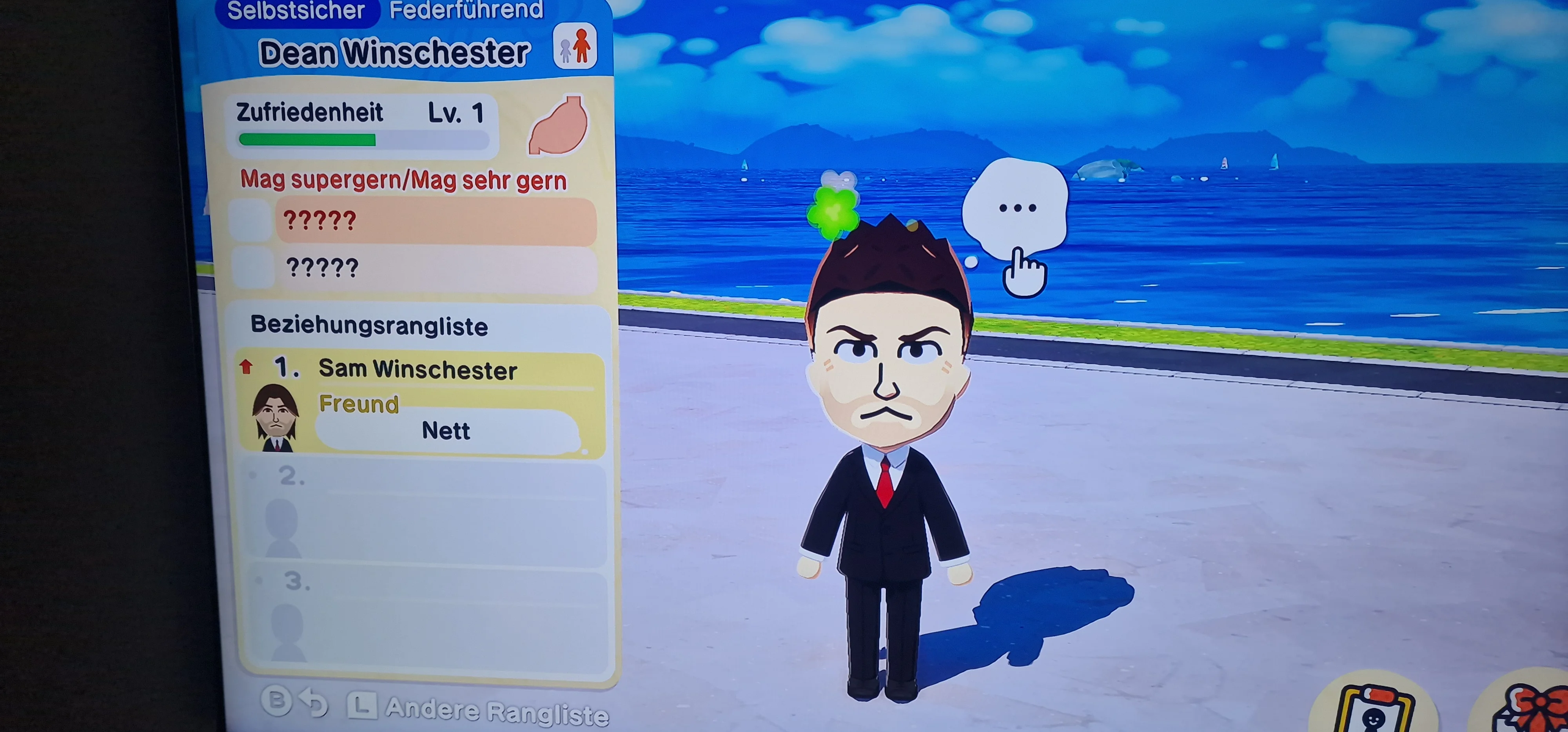 Mii-Porträt von Dean Winschester