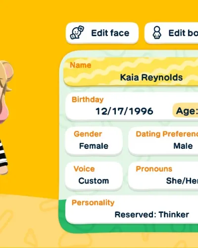 Mii-Porträt von Kaia