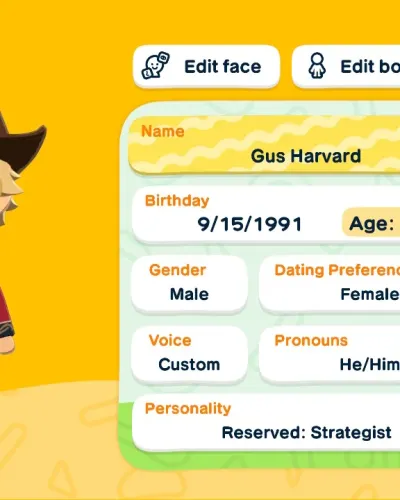 Mii-Porträt von Gus
