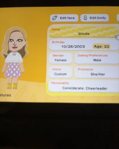 Mii-Porträt von Glinda