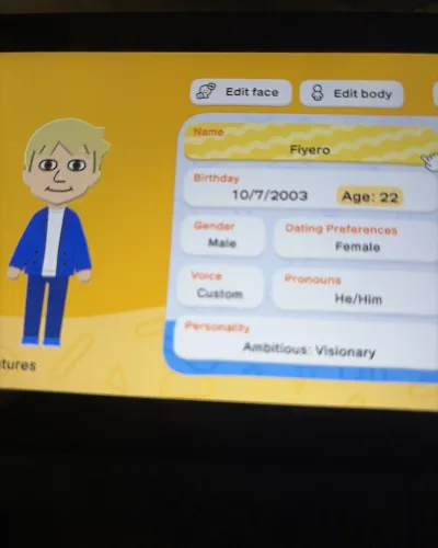 Mii-Porträt von Fiyero
