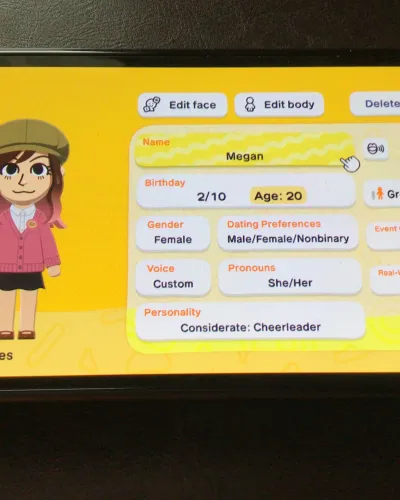 Mii-Porträt von Megan