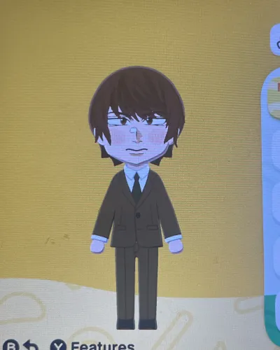 Mii-Porträt von Light Yagami