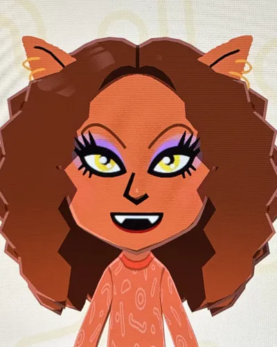 Mii-Porträt von Clawdeen Wolf