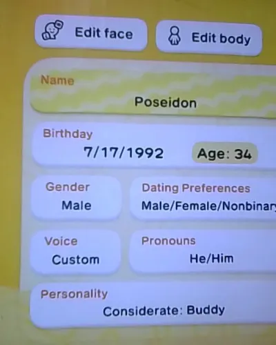 Mii-Porträt von Poseidon