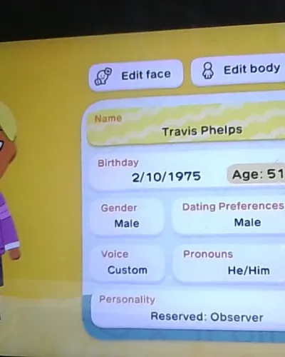 Mii-Porträt von Travis Phelps