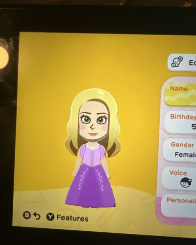 Mii-Porträt von Rapunzel