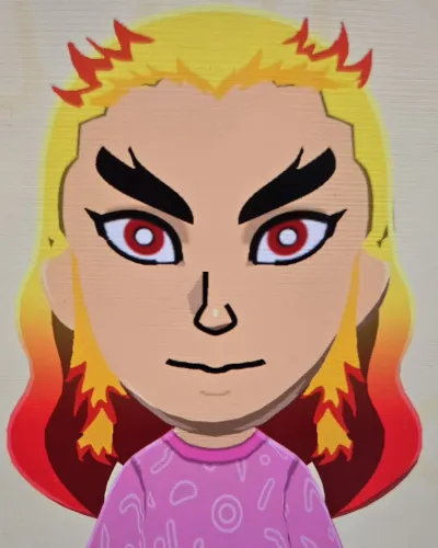 Mii-Porträt von Rengoku Kyojuro