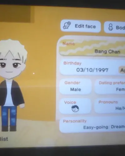 Mii-Porträt von Bang Chan