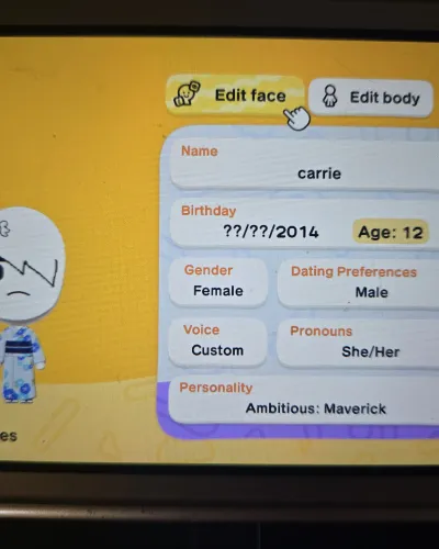 Mii-Porträt von Carrie
