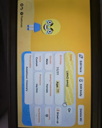 Mii-Porträt von LMAO emoji