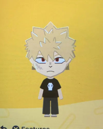 Mii-Porträt von Katsuki Bakugo (Kacchan)