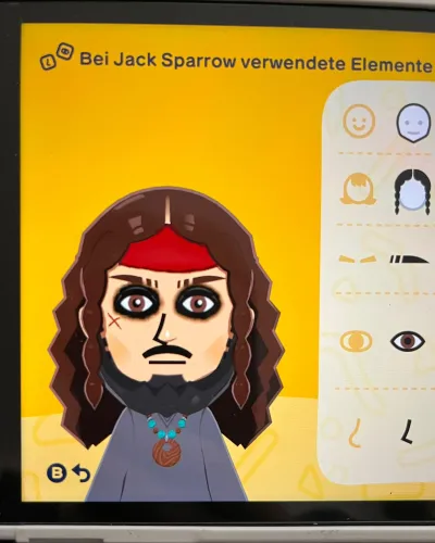 Mii-Porträt von Jack Sparrow