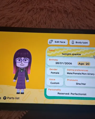 Mii-Porträt von Twilight sparkle
